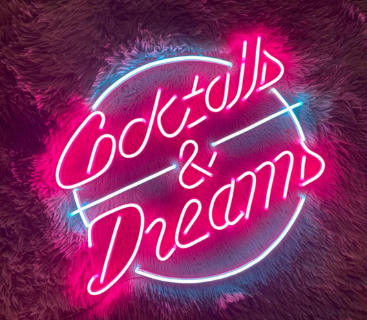 "Cocktails And Dreams" Neon Sign