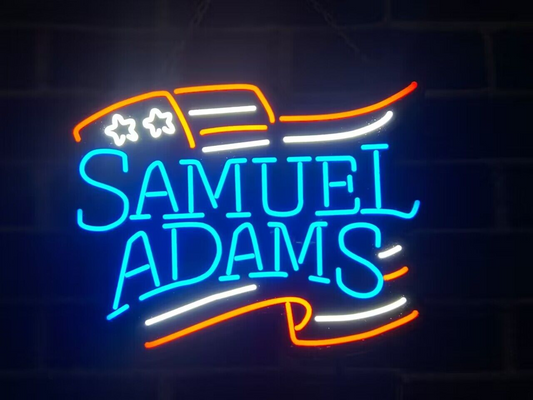 Samuel Adams Flag Beer Neon Sign