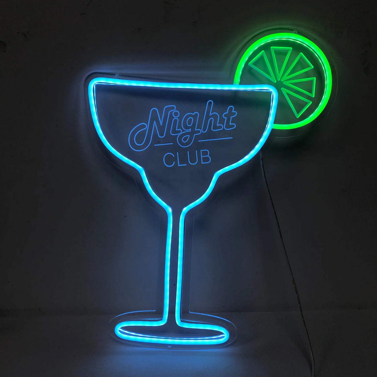 "Night Club, Cocktail Glass" Neon Sign